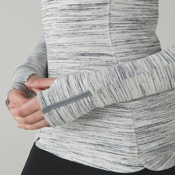 Lululemon Runderful Long Sleeve Space Dye Camo Silver Spoon Crew Neck - Picture 5 of 16